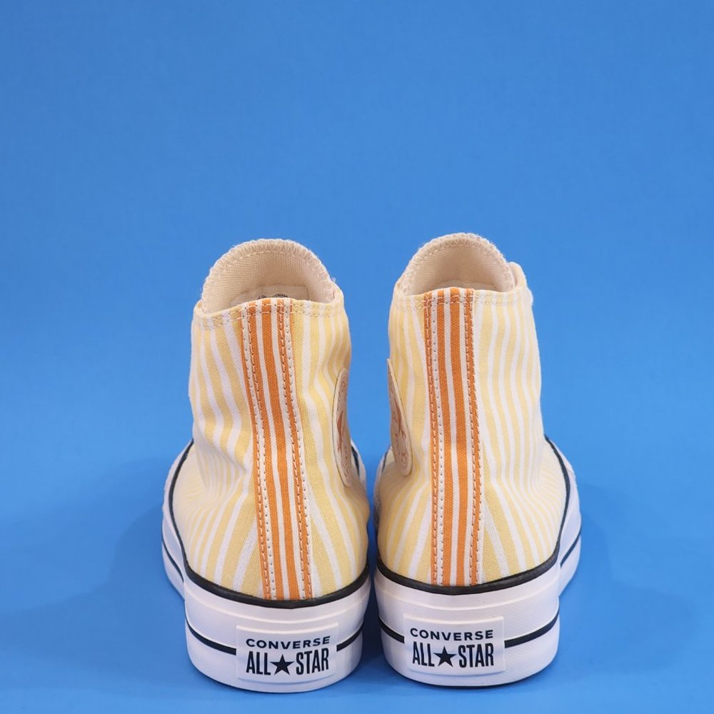 Converse CTAS Hi Lift Cyber Mango Stripes Women's Platform Sneakers A03298C NWT - Picture 5 of 6